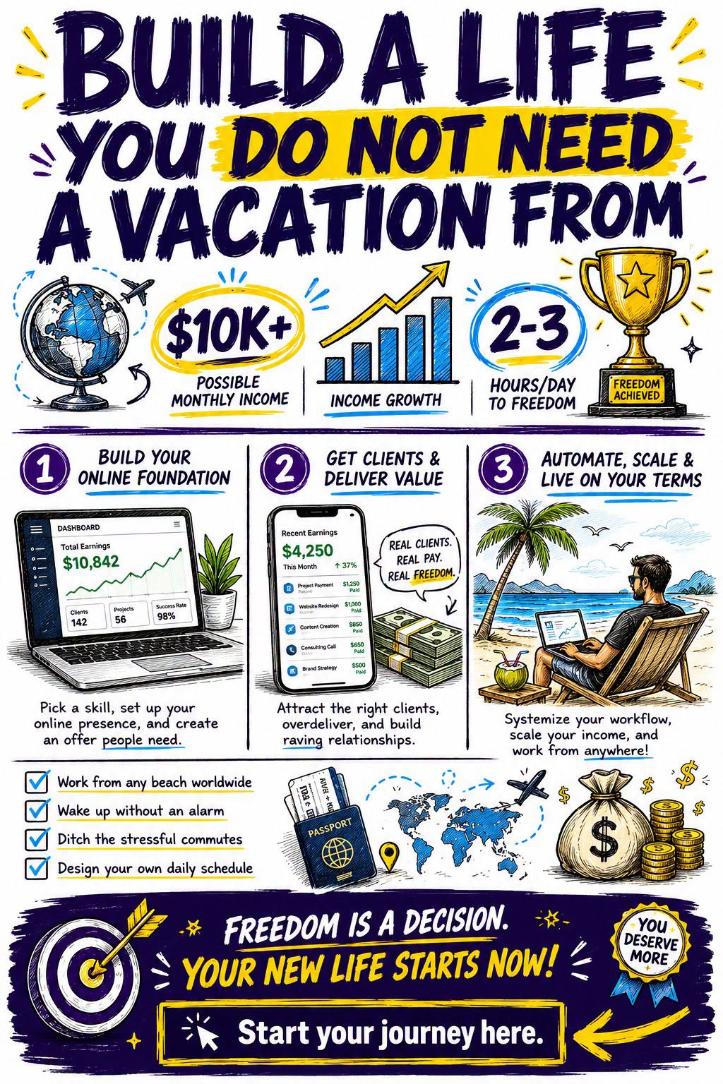 Build a life you do not need a vacation from